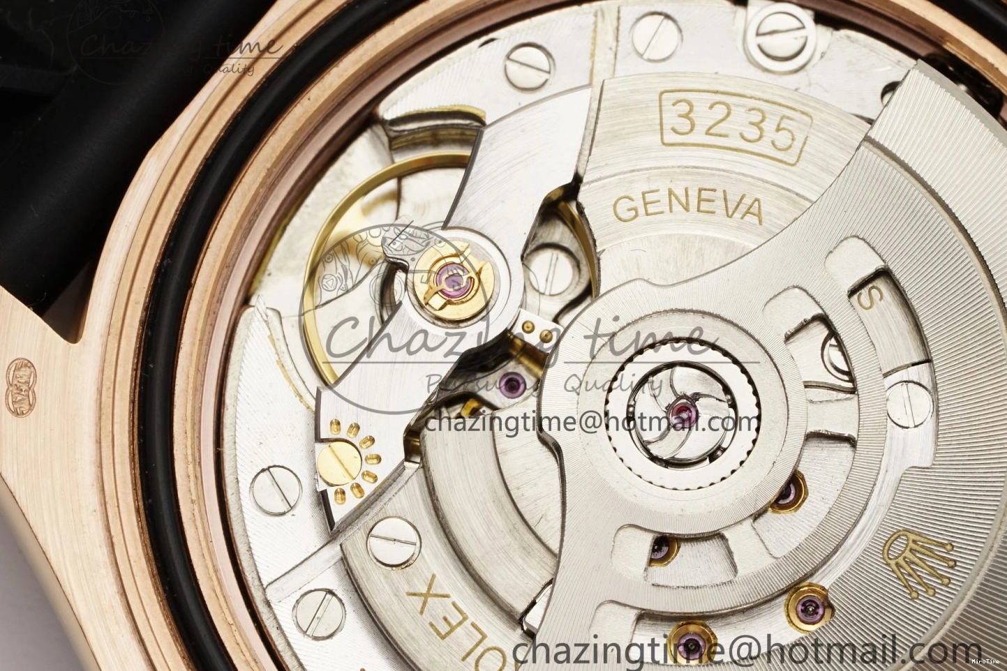 MiroTime 0213 RelaxedFit Yacht-Master 126655 RG APSF Best Edition Black Dial on Black Rubber Strap A 1949